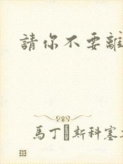 请你不要离开我