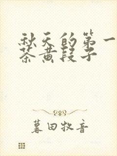 秋天的第一杯奶茶黄段子