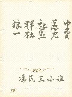 狼群社区中文第一社区免费