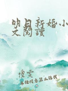 明日新婚小说全文阅读