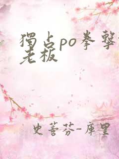 独占po拳击馆老板