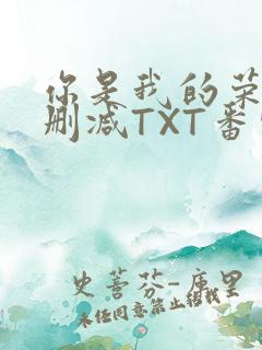 你是我的荣耀未删减TXT番外
