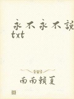 永不永不说再见txt