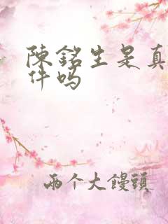 陈铭生是真实事件吗