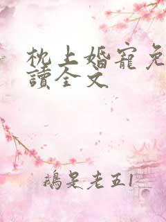 枕上婚宠免费阅读全文