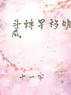 斗转星移明星合成