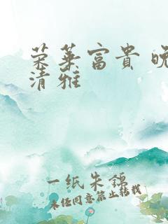 荣华富贵 晚歌清雅