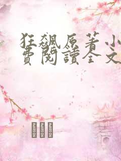 狂飙原著小说免费阅读全文