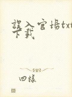 误入官场txt下载