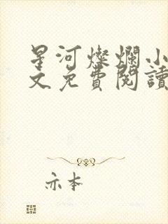 星河灿烂小说全文免费阅读