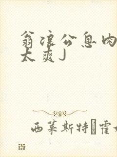 翁浪公息肉吊大太爽J