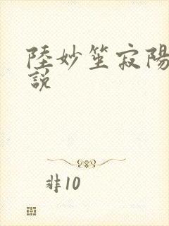 陆妙笙寂阳朔小说