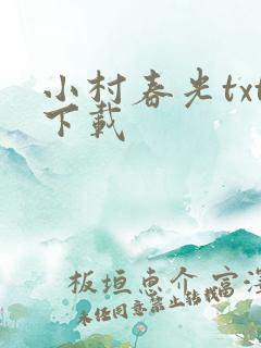 小村春光txt下载