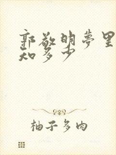 郭敬明梦里花落知多少