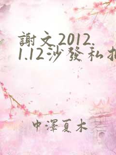 谢文2012.1.12沙发私拍