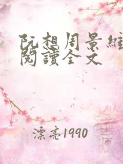 阮想周景维免费阅读全文