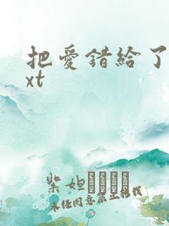 把爱错给了你txt