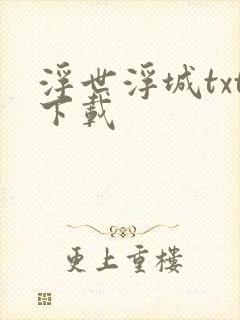 浮世浮城txt下载
