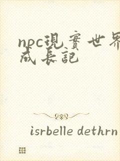 npc现实世界成长记