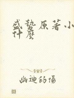 盛势原著小说叫什么