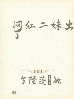 网红二妹出啥事了