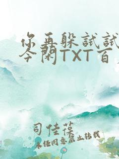 你再躲试试BY今闲TXT百度网盘