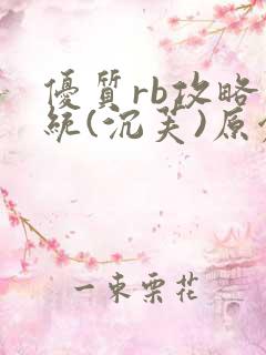 优质rb攻略系统(沉芙)原创