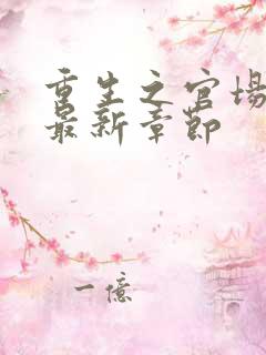 重生之官场风流最新章节