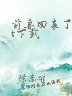 前妻回来了txt下载