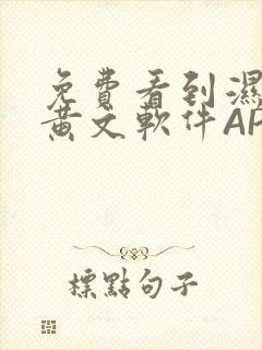 免费看到湿的小黄文软件APP