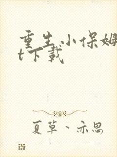 重生小保姆txt下载