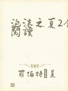 泡沫之夏2全文阅读
