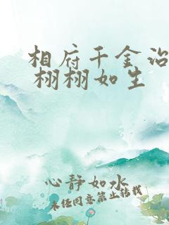 相府千金治病记 栩栩如生