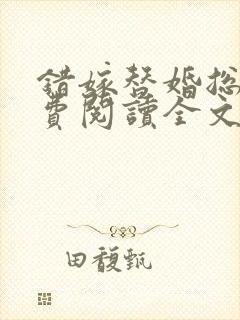 错嫁替婚总裁免费阅读全文