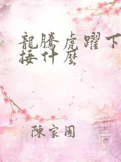 龙腾虎跃下一句接什么