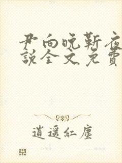 尹向晚靳夜擎小说全文免费阅读无弹窗