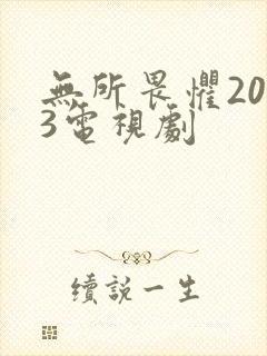 无所畏惧2023电视剧