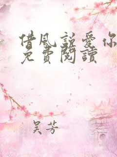 借风说爱你小说免费阅读