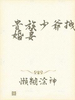 贵族少爷拽拽未婚妻