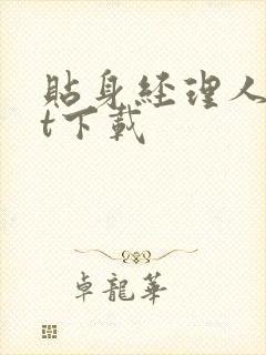 贴身经理人txt下载