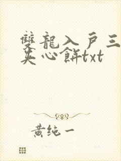 双龙入户三人行夹心饼txt