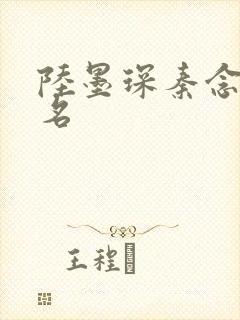 陆墨琛秦念小说名