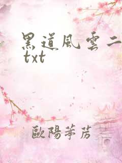 黑道风云二十年 txt