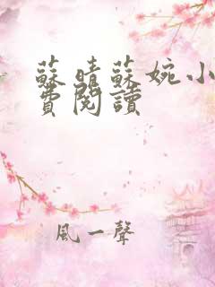 苏晴苏婉小说免费阅读