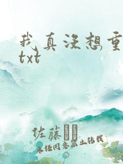 我真没想重生啊txt