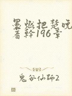 墨燃把楚晚宁按着干196章