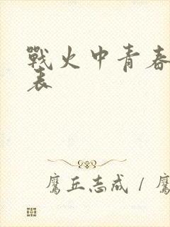 战火中青春演员表