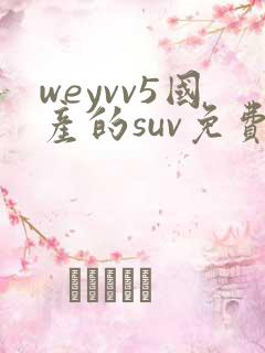 weyvv5国产的suv免费