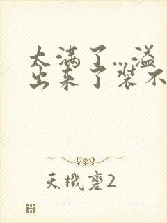 太满了...溢出来了装不下了