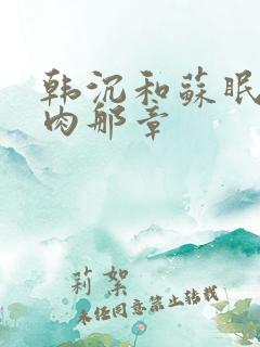 韩沉和苏眠的肉肉那章